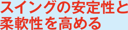 スイングの安定性と柔軟性を高める